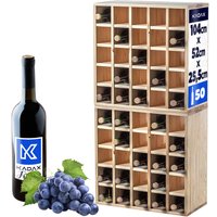 Regał na wino Loreo szachownica drewniany jasny brąz 2szt