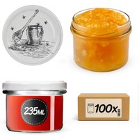 Słoiki na przetwory Tartu 235ml fi 82 mm 100szt + wieczko Pszczoła