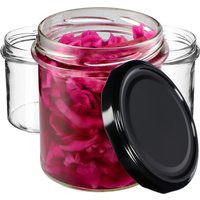 Słoiki na przetwory Avila 350ml 100szt fi 82 mm + wieczka czarne