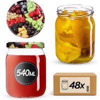 Słoiki Senna 540ml 48szt fi 82 mm + wieczka "Mix owoców"