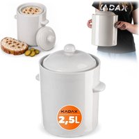 Garnek hermetyczny kamionkowy Athena 2.5L z pokrywką kremowy