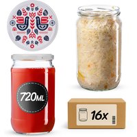 Słoiki na przetwory Niva 720ml fi 82 mm 48szt + wieczko Kurpie