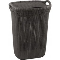 Kosz z pokrywą Curver Knit 57L brązowy