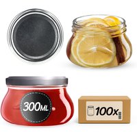 Słoiki na przetwory Raja 300ml 100szt fi 82 mm + wieczka srebrne