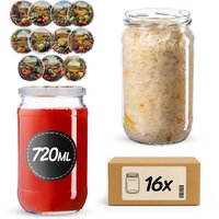Słoiki na przetwory Niva 720ml fi 82 mm 48szt + wieczko Warzywa mix