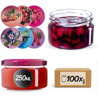 Słoiki na przetwory Denia 250ml 100szt fi 82 mm + wieczko "Jagodowy mix"