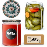 Słoiki na przetwory Maki 540ml fi 82 mm 48szt + wieczko Ceramics 1