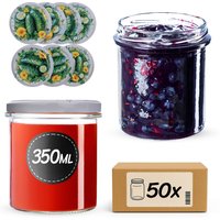 Słoiki na przetwory Avila 350ml fi 82 mm 50szt + wieczko Kompozycja ogórkowa