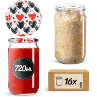 Słoiki na przetwory Niva 720ml fi 82 mm 48szt + wieczko Serca