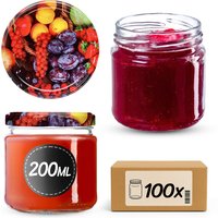 Słoiki na przetwory Lerma 200ml 100szt fi 66 mm + wieczka "Mix owoców"