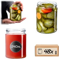 Słoiki na przetwory Maki 540ml 48szt fi 82 mm bez wieczka