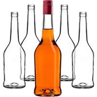 Szklana butelka na nalewkę Loiret 500ml z długą czerwoną zakrętką 50 szt.
