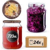 Słoiki na przetwory Jukka 720ml fi 82 mm 24szt + wieczko Miód