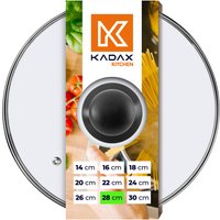 Pokrywa żaroodporna z uchwytem 28 cm, czarna