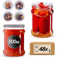 Słoiki na przetwory Kisko 500ml fi 82 mm 48szt + wieczko Grzyb akwarela