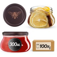 Słoiki na przetwory Raja 300ml fi 82 mm 100szt + wieczko Pszczoła