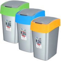 Kosz na śmieci Curver Flip Bin 3 x 50L, wielokolorowy