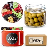 Słoiki na przetwory Sonka 330ml 50szt fi 82 mm + wieczka "Mix owoców"