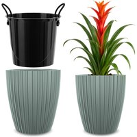 Doniczka na kwiaty Raivael 40 cm szałwiowa