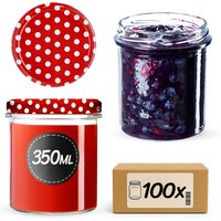Słoiki na przetwory Avila 350ml 100szt fi 82 mm + wieczka "Groszek czerwony"