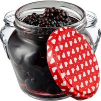 Słoiki Kemi 200ml 100szt fi 66 mm + wieczka "Serca"