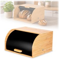 Pojemnik na chleb i pieczywo Mondrone 31 x 27.5 x 17.5 cm stalowy czarny