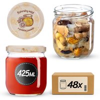 Słoiki na przetwory Salla 425ml fi 82 mm 48szt + wieczko Miód z pasieki