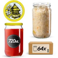 Słoiki na przetwory Niva 720ml 64szt fi 82 mm + wieczka "Pszczoły"