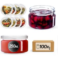 Słoiki na przetwory Denia 250ml 100szt fi 82 mm + wieczko "Fruit heart"