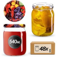 Słoiki Senna 540ml 48szt fi 82 mm + wieczka "Owoce"