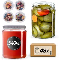 Słoiki na przetwory Maki 540ml fi 82 mm 48szt + wieczko Grzyb akwarela