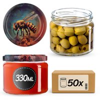 Słoiki na przetwory Sonka 330ml fi 82 mm 50szt + wieczko Pszczoła