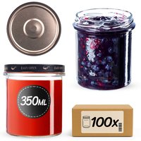 Słoiki na przetwory Avila 350ml fi 82 mm 100szt + wieczko Czarno złote