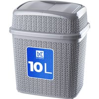 Kosz na śmieci Tonni z uchylną pokrywą 10L, szary