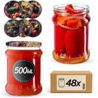 Słoiki na przetwory Kisko 500ml fi 82 mm 48szt + wieczko Ptaki