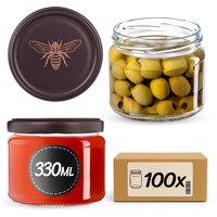 Słoiki na przetwory Sonka 330ml fi 82 mm 100szt + wieczko Pszczoła