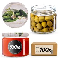 Słoiki na przetwory Sonka 330ml fi 82 mm 100szt + wieczko Ogórek