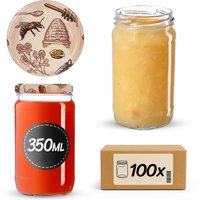 Słoiki na przetwory Gera 350ml fi 66 mm 100szt + wieczko Miód