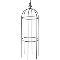 Obelisk ogrodowy na kwiaty metalowy Toara 100 x 30 cm