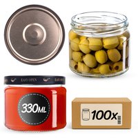 Słoiki na przetwory Sonka 330ml fi 82 mm 100szt + wieczko Czarno złote