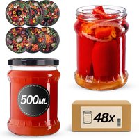 Słoiki na przetwory Kisko 500ml fi 82 mm 48szt + wieczko Warzywa mix