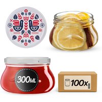 Słoiki na przetwory Raja 300ml fi 82 mm 100szt + wieczko Kurpie