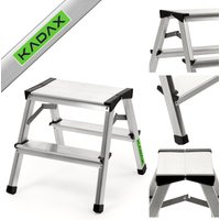 Drabina aluminiowa z podestem Musko, 2 stopnie, 125 kg