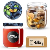 Słoiki na przetwory Salla 425ml 48szt fi 82 mm + wieczka "Śliwki"