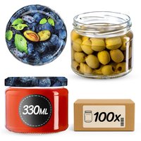Słoiki na przetwory Sonka 330ml 100szt fi 82 mm + wieczka "Śliwki"