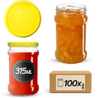 Słoiki na przetwory Seno 315ml fi 66 mm 100szt + wieczko Żółty