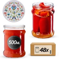 Słoiki na przetwory Kisko 500ml fi 82 mm 48szt + wieczko Kaszuby