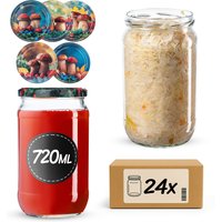 Słoiki na przetwory Niva 720ml fi 82 mm 24szt + wieczko Grzyb polski