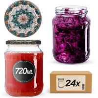 Słoiki na przetwory Jukka 720ml fi 82 mm 24szt + wieczko Ceramics 1