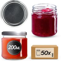 Słoiki na przetwory Lerma 200ml 50szt fi 66 mm + wieczka srebrne